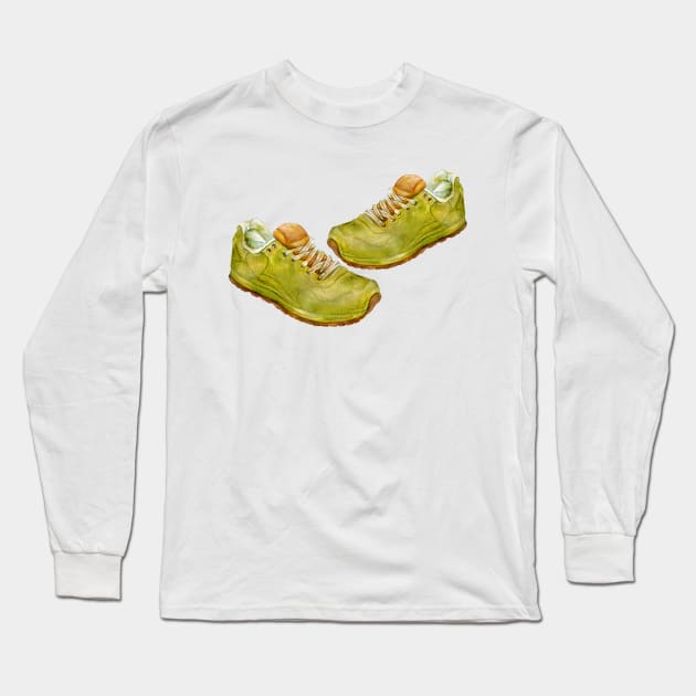 running shoe, sneaker or trainer Long Sleeve T-Shirt by lisenok